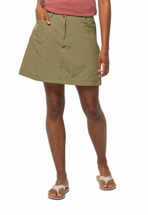 Olive Women Jack Wolfskin Sonora Skorts | 38603672