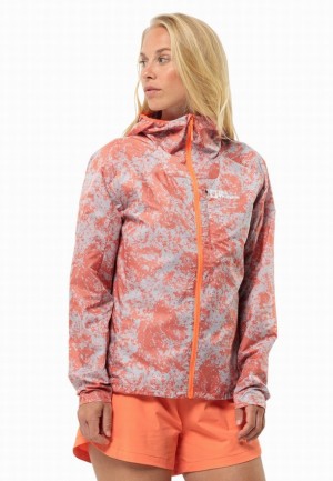 Orange Women Jack Wolfskin Prelight Wind Jackets | 79552950