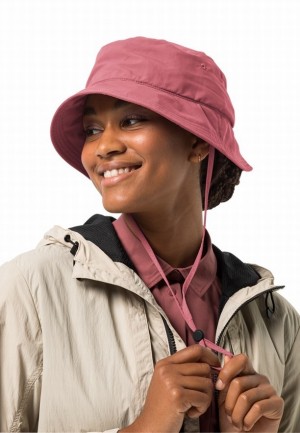 Pink Women Jack Wolfskin Sun Hats | 98698805