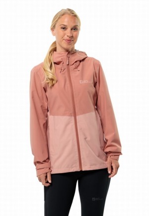 Pink Women Jack Wolfskin Weiltal 2l Rain Jackets | 35789083