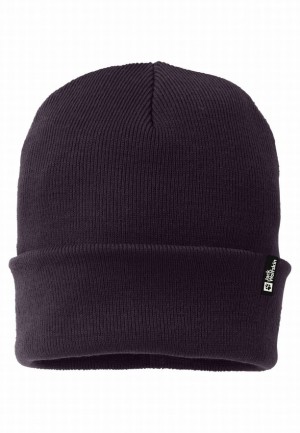 Purple Men Jack Wolfskin Rib Beanie | 69550668
