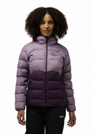 Purple Women Jack Wolfskin Ather Down Jackets | 33820301