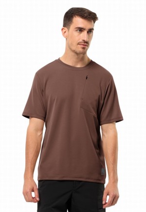 Red Men Jack Wolfskin Bike Commute T Shirts | 41692301