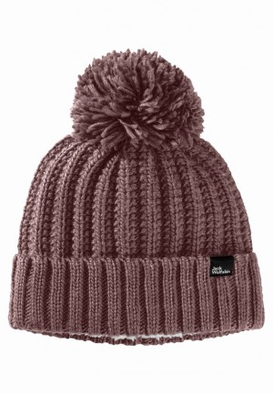 Red Men Jack Wolfskin Highloft Knit W Beanie | 68910950