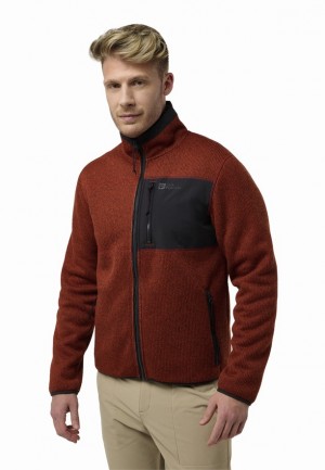 Red Men Jack Wolfskin Kaminfeuer Fleece Jackets | 90262438