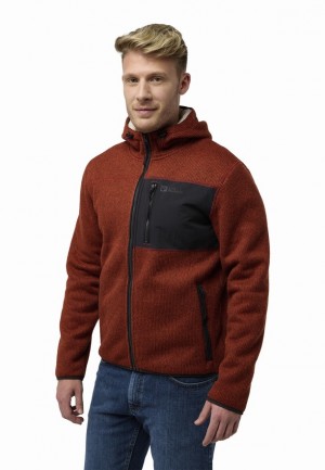 Red Men Jack Wolfskin Kaminfeuer Hooded Fleece Jackets | 24625437
