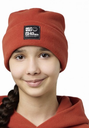 Red Men Jack Wolfskin Smileyworld Teen Beanie | 69516493