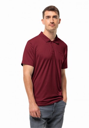 Red Men Jack Wolfskin Travel Polo Shirts | 83695594