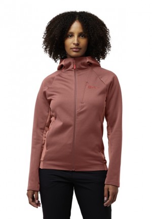 Red Women Jack Wolfskin Alpgrat Xt Fleece Jackets | 15289621