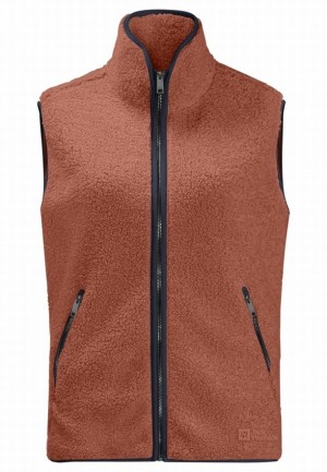 Red Women Jack Wolfskin High Curl Vest | 90901574