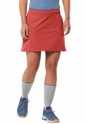 Red Women Jack Wolfskin Hiking Alpine Skorts | 17146523