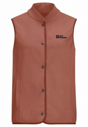 Red Women Jack Wolfskin Light Curl Vest | 70175540