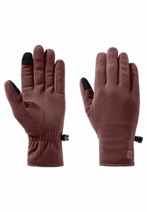 Red Women Jack Wolfskin Real Stuff Gloves | 20063329