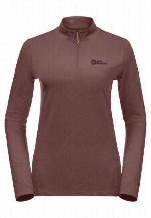 Red Women Jack Wolfskin Skyhermal Hz T Shirts | 71052134