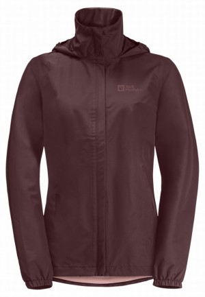 Red Women Jack Wolfskin Stormy Point 2l Rain Jackets | 57351076