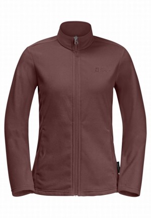 Red Women Jack Wolfskin Taunus Fz Fleece Jackets | 29065147