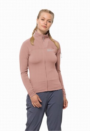 Rose Women Jack Wolfskin Prelight Fz Fleece Jackets | 58699868