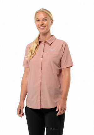 Rose Women Jack Wolfskin Vandra S/s Shirts | 41637503