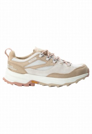 White Women Jack Wolfskin Cyrox Texapore Low Hiking Shoes | 13392299