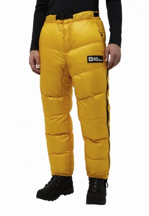 Yellow Men Jack Wolfskin Expdn Down Pants | 32910171