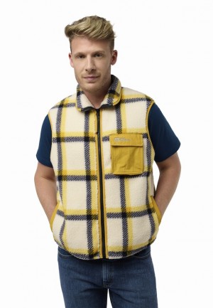 Yellow Men Jack Wolfskin Felslicht Check Vest | 63907344