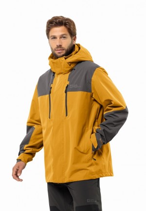 Yellow Men Jack Wolfskin Jasper 2l Rain Jackets | 78548705
