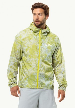 Yellow Men Jack Wolfskin Prelight Wind Jackets | 66352238