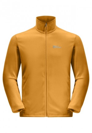 Yellow Men Jack Wolfskin Taunus Fz Fleece Jackets | 42632755