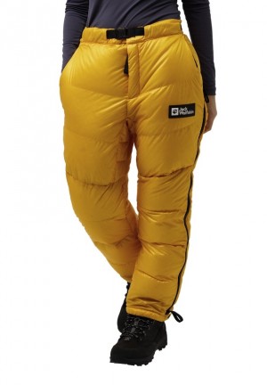 Yellow Women Jack Wolfskin Expdn Down Pants | 47317845