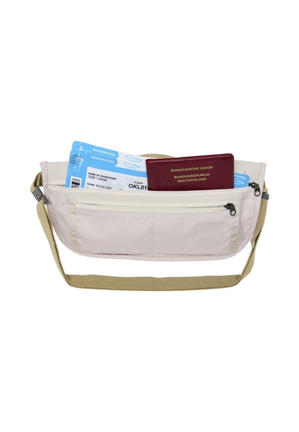 Beige Men Jack Wolfskin Document Belt De Luxe Bum Bag | 61463841