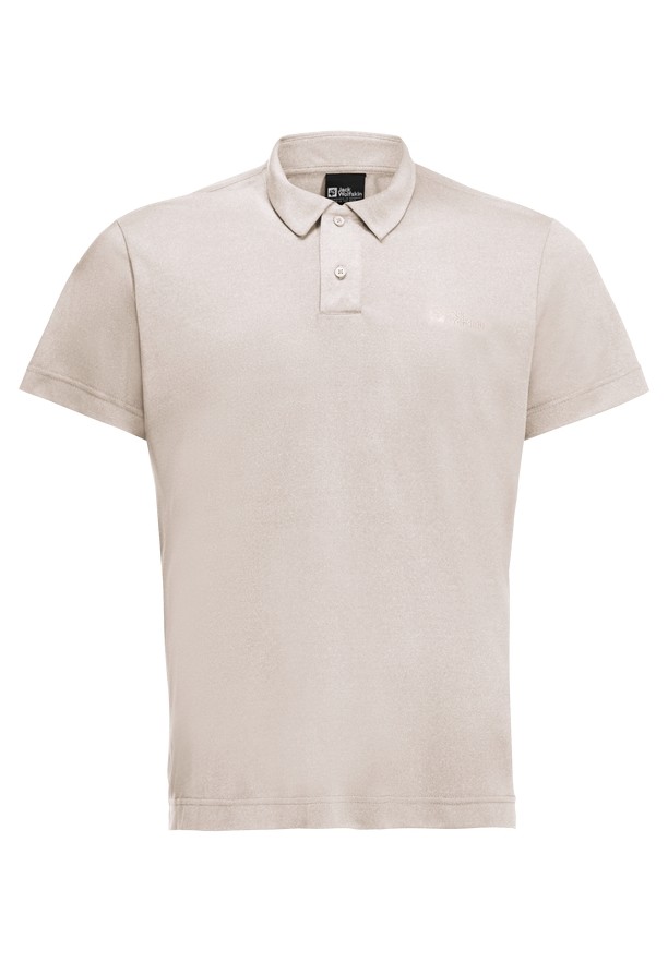 Beige Men Jack Wolfskin Pikeh Polo Shirts | 62981410