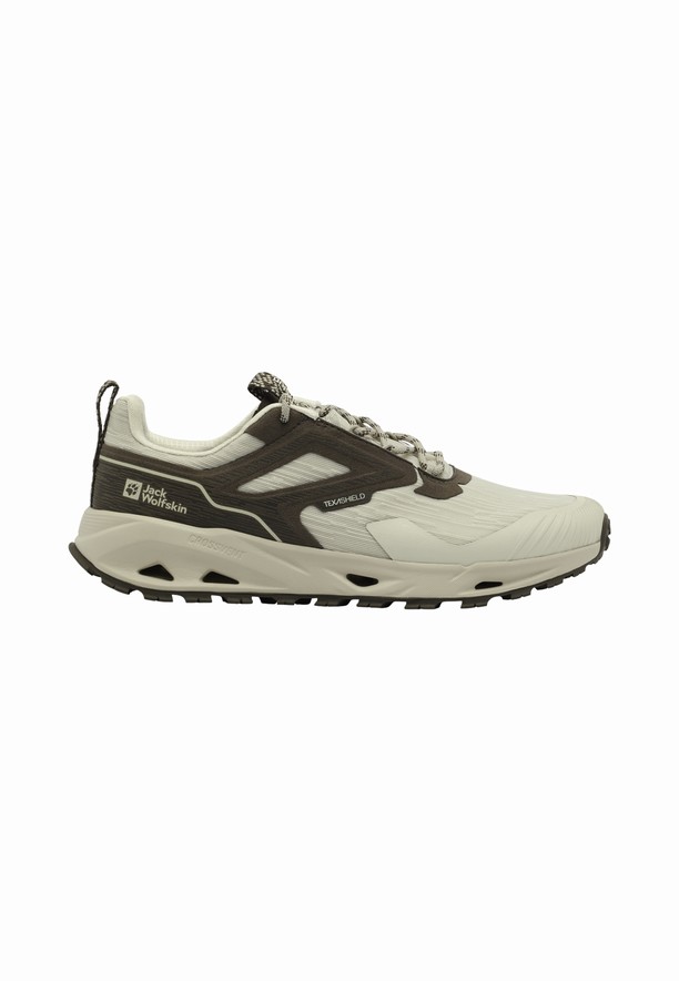 Beige Men Jack Wolfskin Prelight Texashield Low Hiking Shoes | 40362156