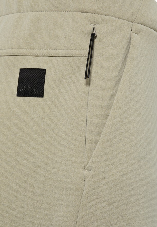 Beige Men Jack Wolfskin Wanderest Hiking Pants | 55073422