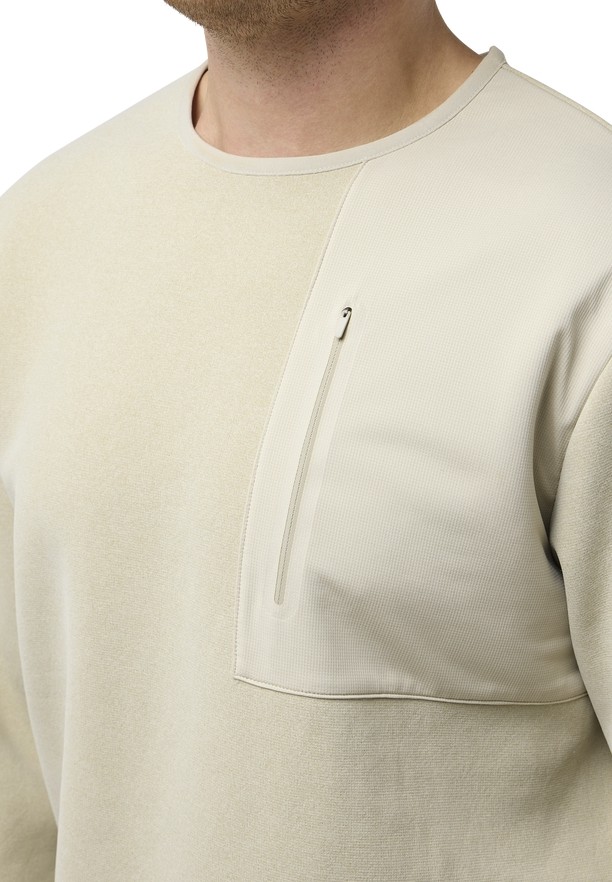 Beige Men Jack Wolfskin Wanderest Pullover Jumpers | 82831634