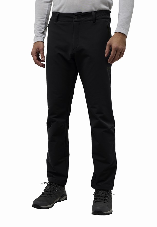 Black Men Jack Wolfskin Activate Thermic Hiking Pants | 73104782