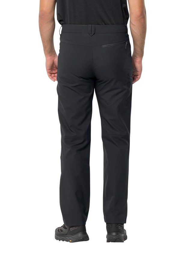 Black Men Jack Wolfskin Active Track Pant Hiking Pants | 62950959