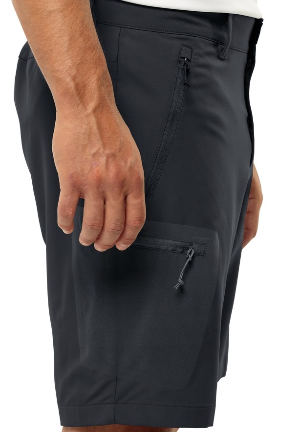 Black Men Jack Wolfskin Active Track Shorts | 25858676