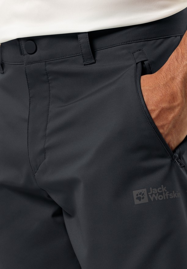 Black Men Jack Wolfskin Active Track Shorts | 25858676