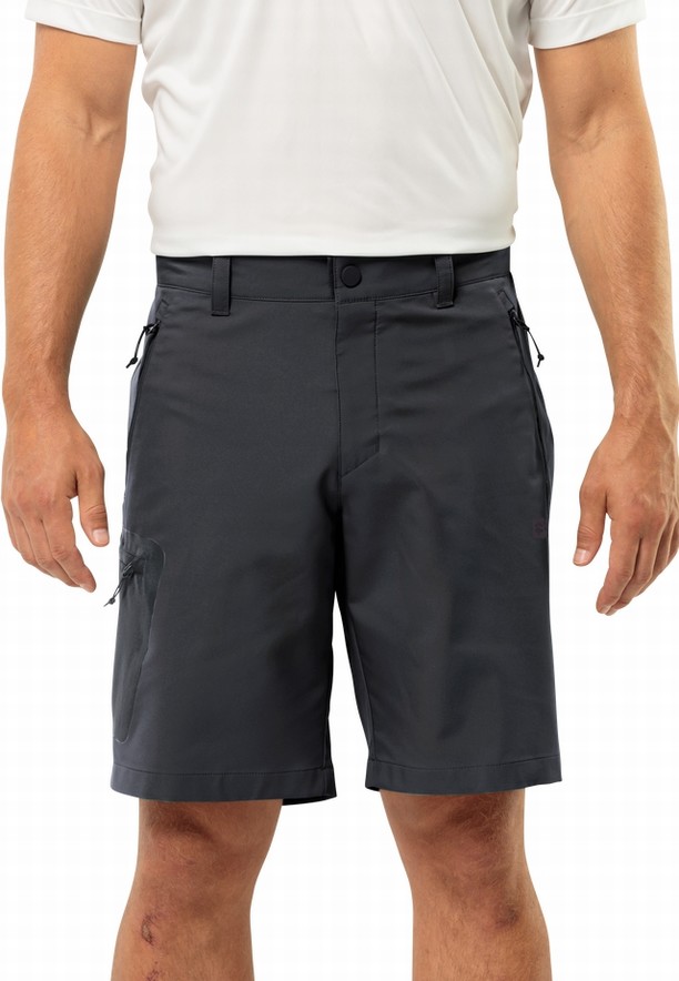 Black Men Jack Wolfskin Active Track Shorts | 25858676