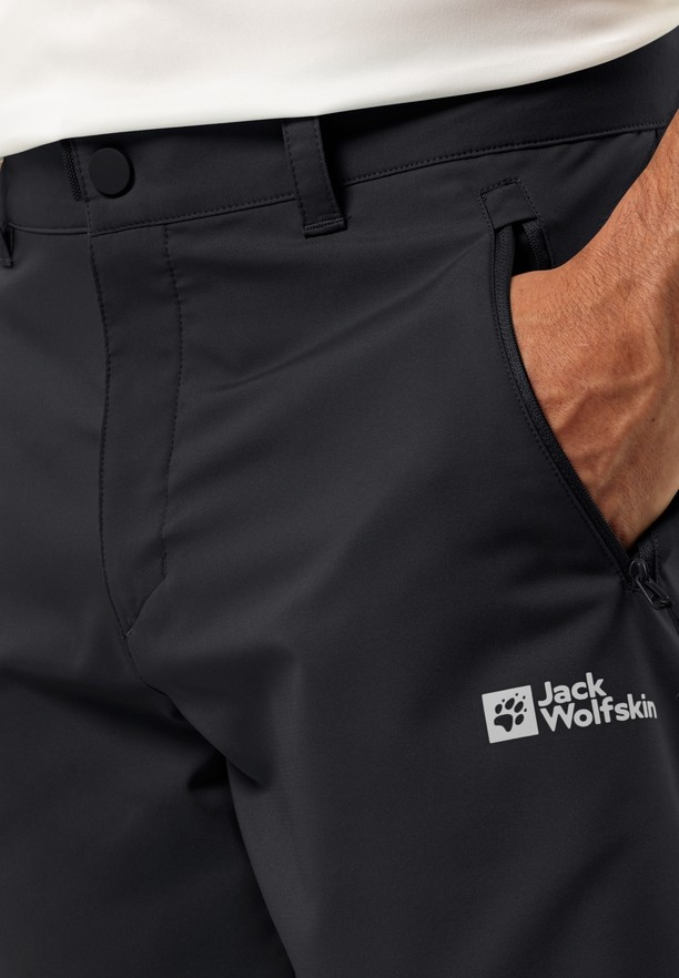 Black Men Jack Wolfskin Active Track Shorts | 96248587