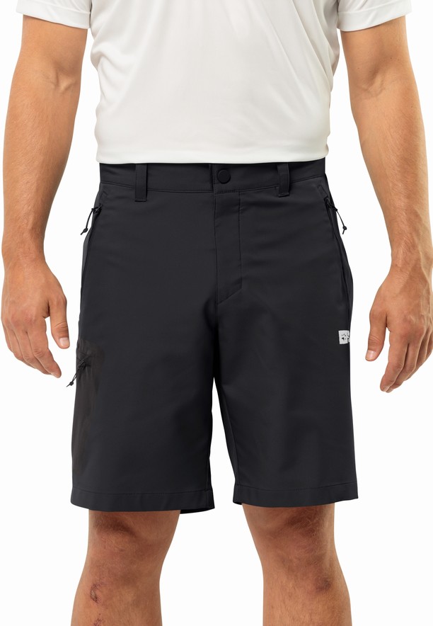 Black Men Jack Wolfskin Active Track Shorts | 96248587