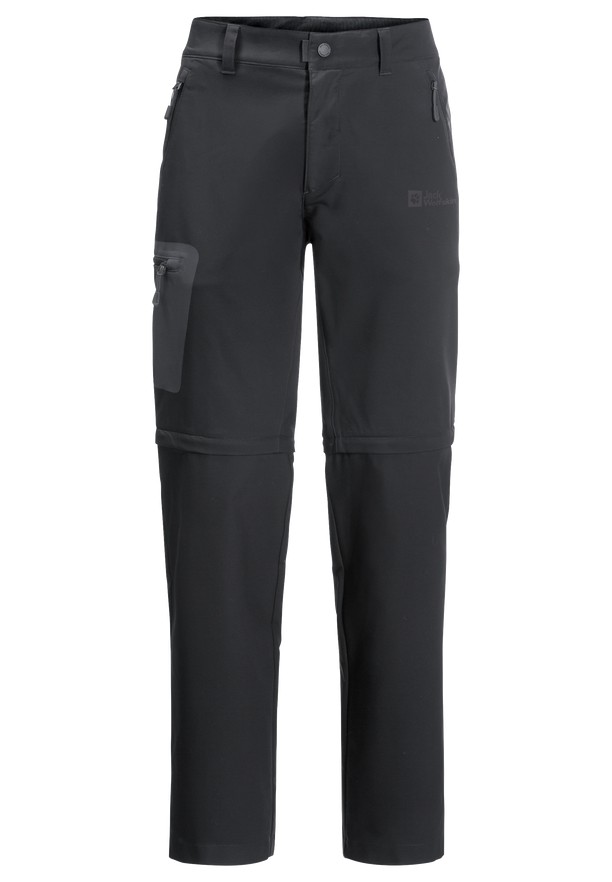 Black Men Jack Wolfskin Active Track Zip Off Hiking Pants | 79326491