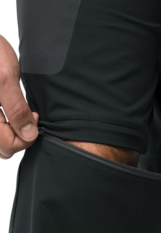 Black Men Jack Wolfskin Active Track Zip Off Hiking Pants | 79326491