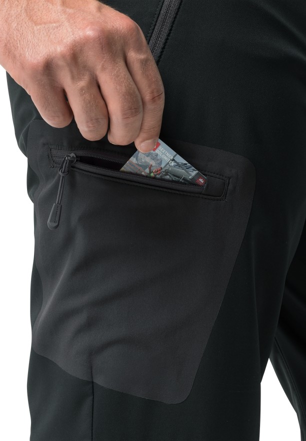 Black Men Jack Wolfskin Active Track Zip Off Hiking Pants | 79326491