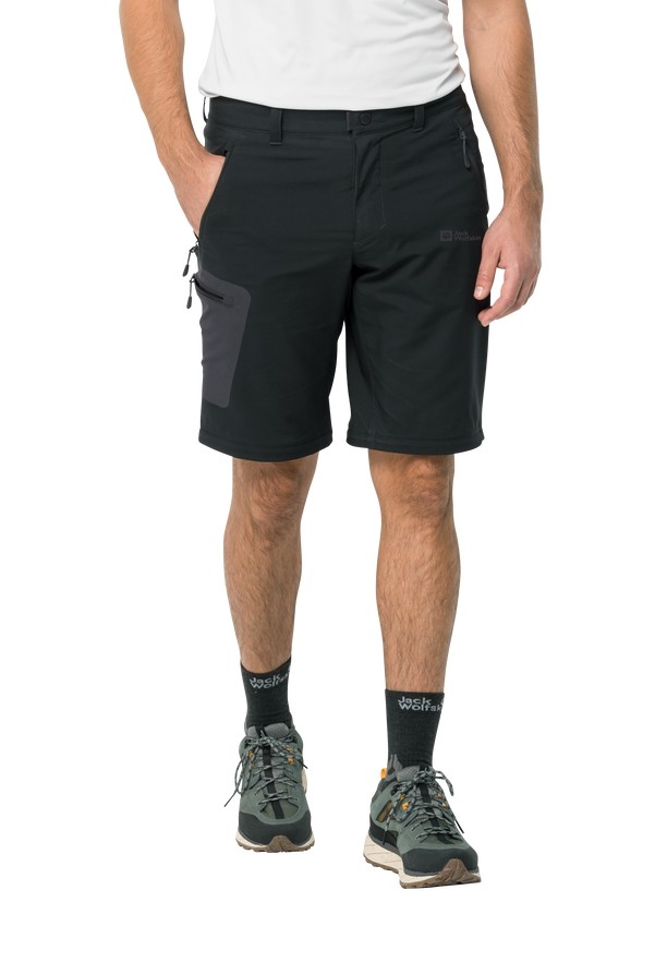 Black Men Jack Wolfskin Active Track Zip Off Hiking Pants | 79326491