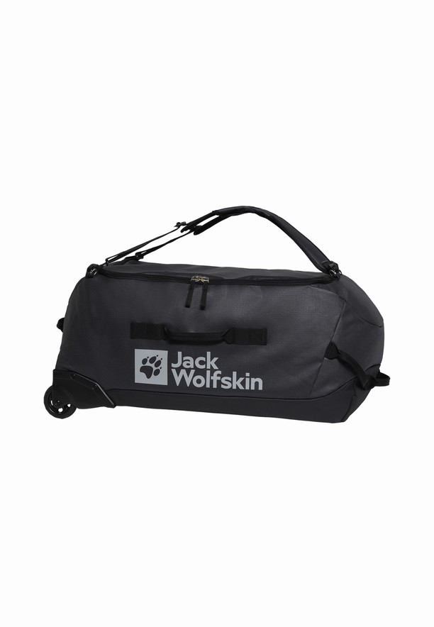 Black Men Jack Wolfskin All-in Wheeler 90 Duffle Bags | 56408608