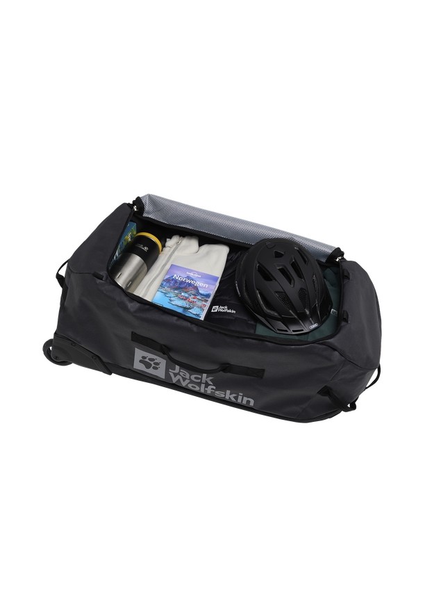 Black Men Jack Wolfskin All-in Wheeler 90 Duffle Bags | 56408608