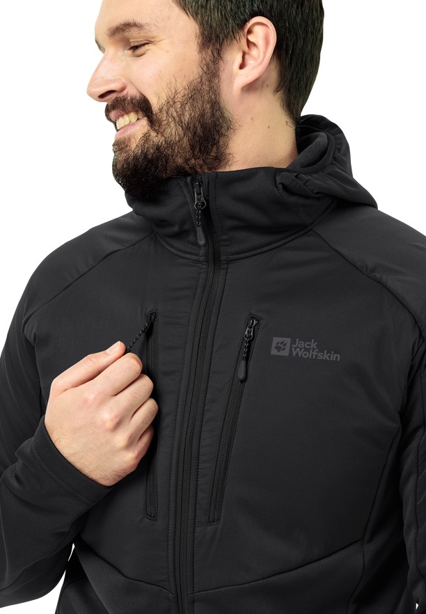 Black Men Jack Wolfskin Alpgrat Pro Ins Fz Fleece Jackets | 15765893