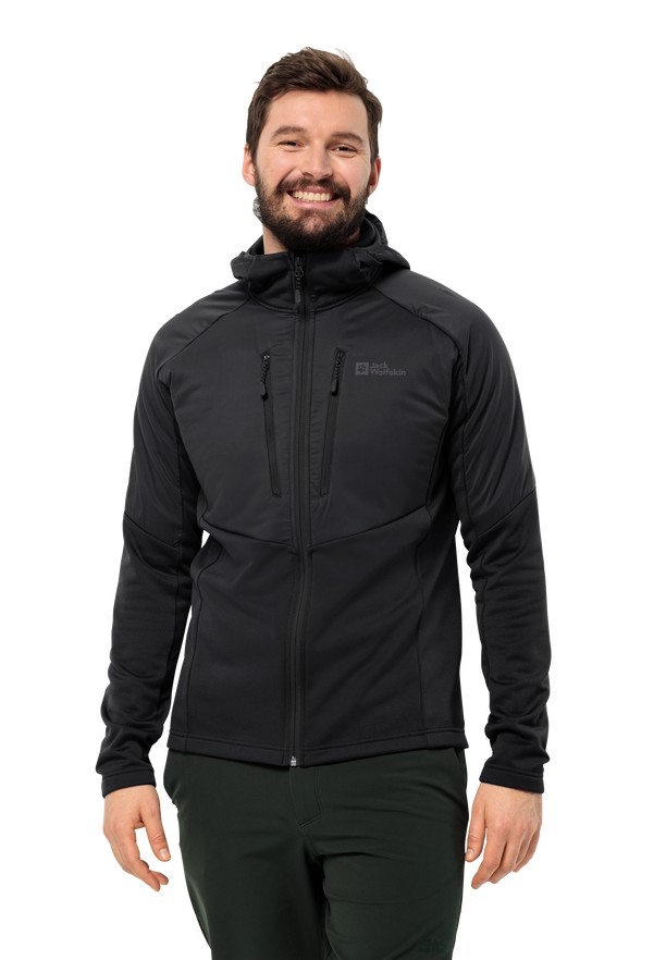 Black Men Jack Wolfskin Alpgrat Pro Ins Fz Fleece Jackets | 15765893
