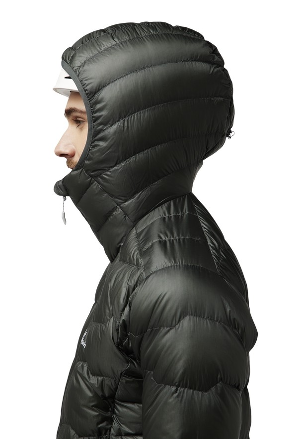 Black Men Jack Wolfskin Alpspitze Hoody Down Jackets | 58916171